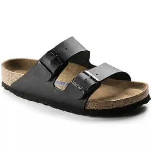 Klapki Birkenstock Arizona soft black wąskie 551253