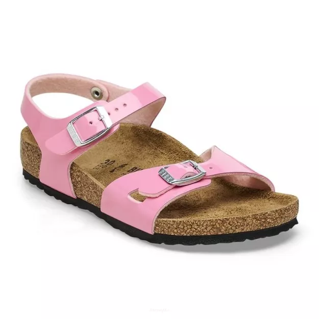 Sandały Birkenstock Rio candy pink patent wąskie 1026864