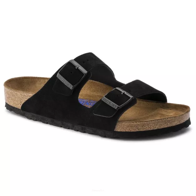 Klapki Birkenstock Arizona soft black szerokie 951321