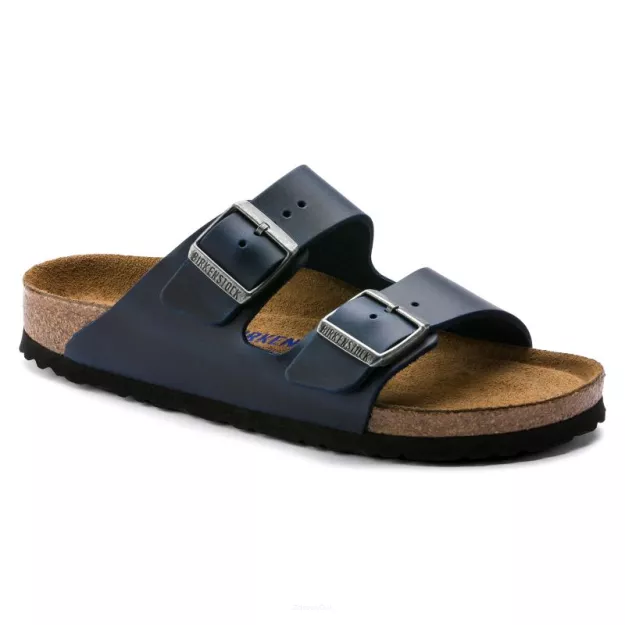 Klapki Birkenstock Arizona soft blue szerokie 1013643