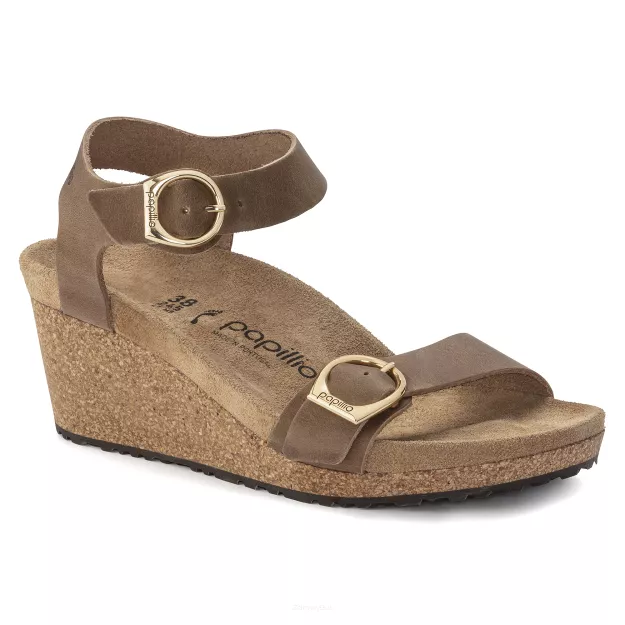 Sandały Birkenstock Papillio Soley cognac wąskie 1023539