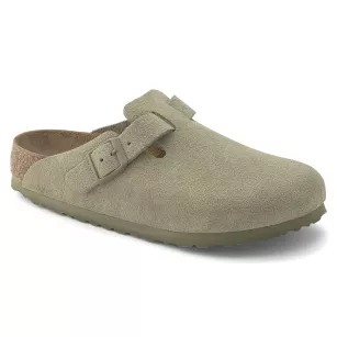 Chodaki Birkenstock Boston faded khaki wąskie 1025844