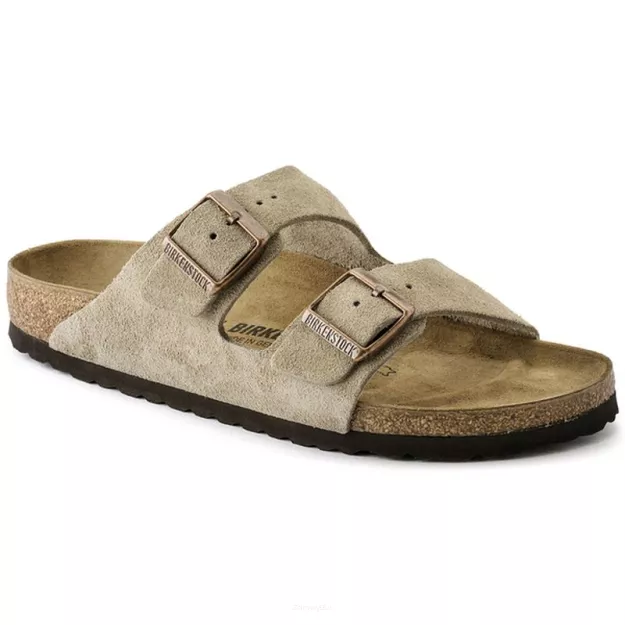 Klapki Birkenstock Arizona taupe szerokie 051461