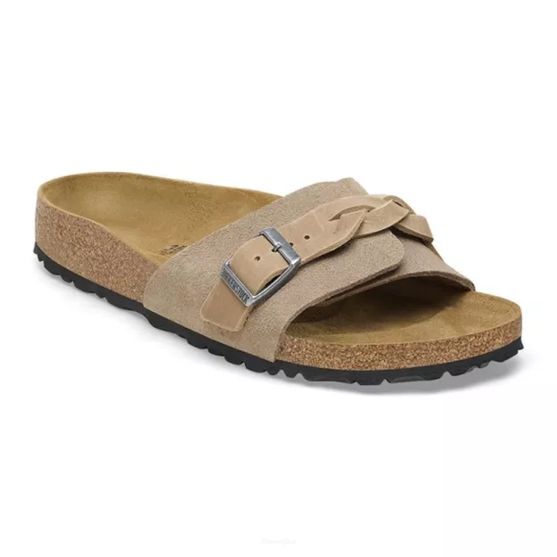 Klapki Birkenstock Oita taupe wąskie 1026730