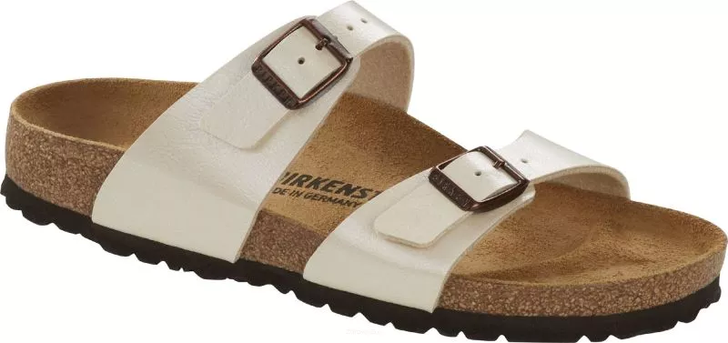 Klapki Birkenstock Sydney graceful pearl white wąskie 1016171