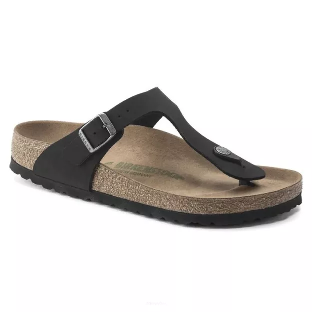 Japonki Birkenstock Gizeh VEGAN black szerokie 1020380