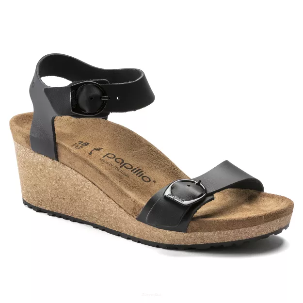 Sandały Birkenstock Papillio Soley black wąskie 1018522