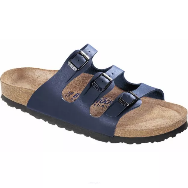 Klapki Birkenstock Florida soft blue wąskie 554713