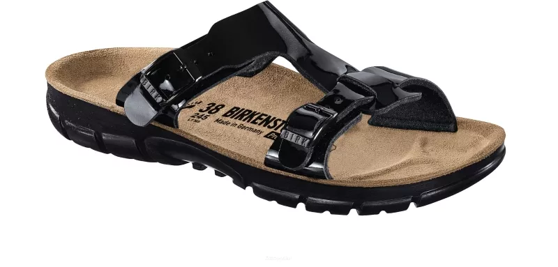 Klapki Birkenstock Sofia black patton wąskie 263183