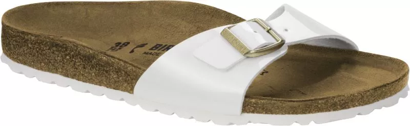 Klapki Birkenstock Madrid white wąskie 1005310