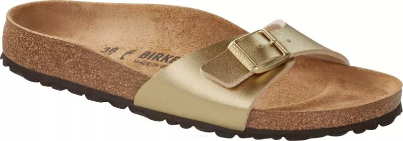 Klapki Birkenstock Madrid gold wąskie 1016107