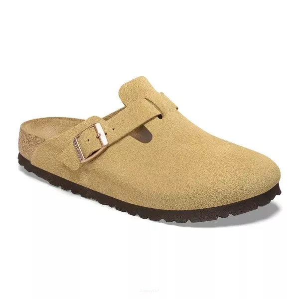 Chodaki Birkenstock Boston latte cream wąskie 1026164