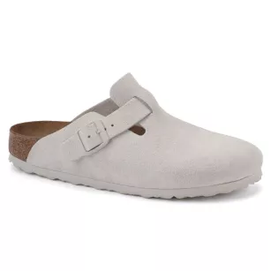 Chodaki Birkenstock Boston antique white wąskie 1024740