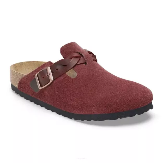 Chodaki Birkenstock Boston Braided zinfandel wąskie 1027925