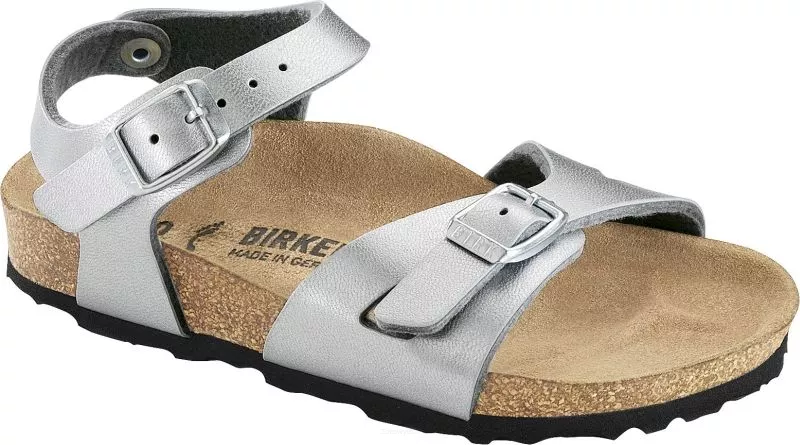 Sandały Birkenstock Rio silver wąskie 731483 D