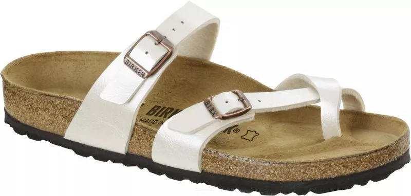 Japonki Birkenstock Mayari graceful pearl white szerokie 071661