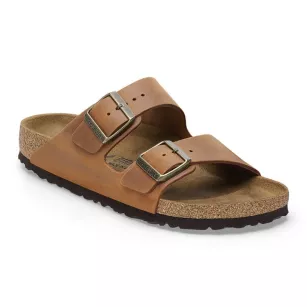 Klapki Birkenstock Arizona cognac wąskie 1028401