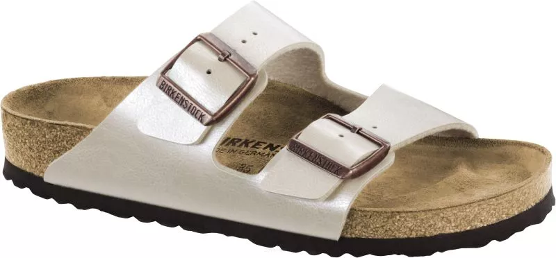 Klapki Birkenstock Arizona graceful pearl white wąskie 1009921